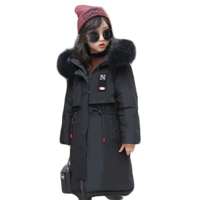 Générique Doudoune Fille Garçon Manteau Doublure Polaire Hiver Blouson Chaud Matelassé Fourrure Coupe-Vent Enfant À Capuche Parka Rembourré Veste Epais Mode Imperméable Vêtement D'extérieur