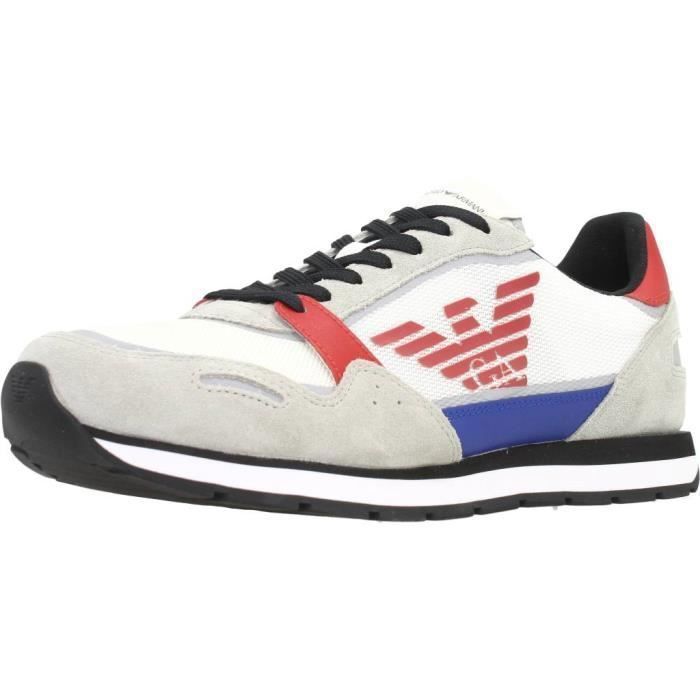 Emporio Armani Basket Emporio armani 110730 Blanc - Homme - Textile - Lacets - Plat