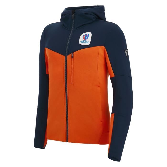 Sweat à Zip Officiel Coupe Du Monde De Rugby 2023 – Bleu, Taille S Adulte