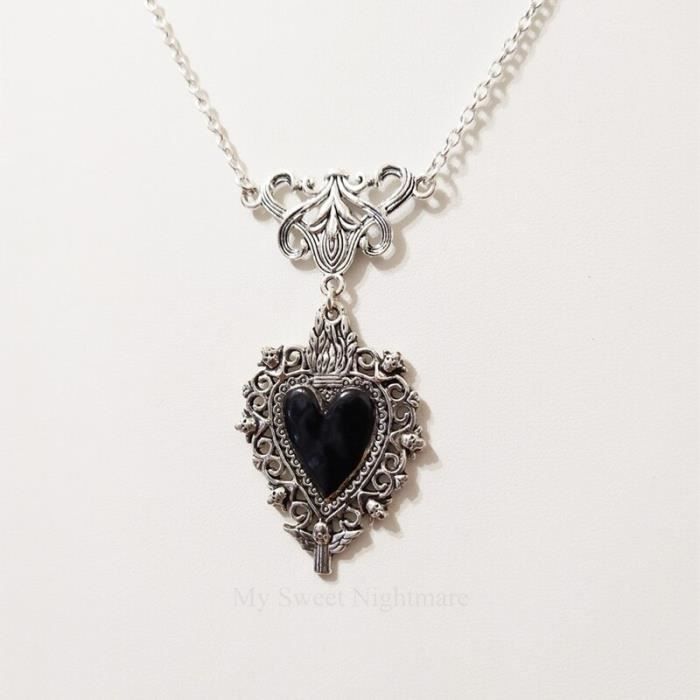 Pendentif Gothique En étain – Collier Mode Homme/femme – Bijou Fantaisie Sans Marque