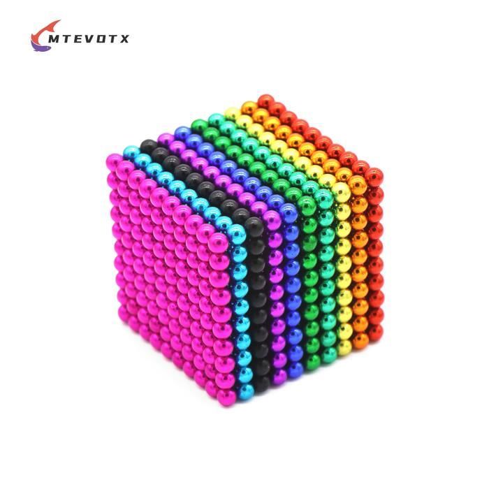 MTEVOTX Cube Magnétiques 1000 Billes 3mm - Jouet de détente et d'éducation  - Cdiscount Jeux - Jouets