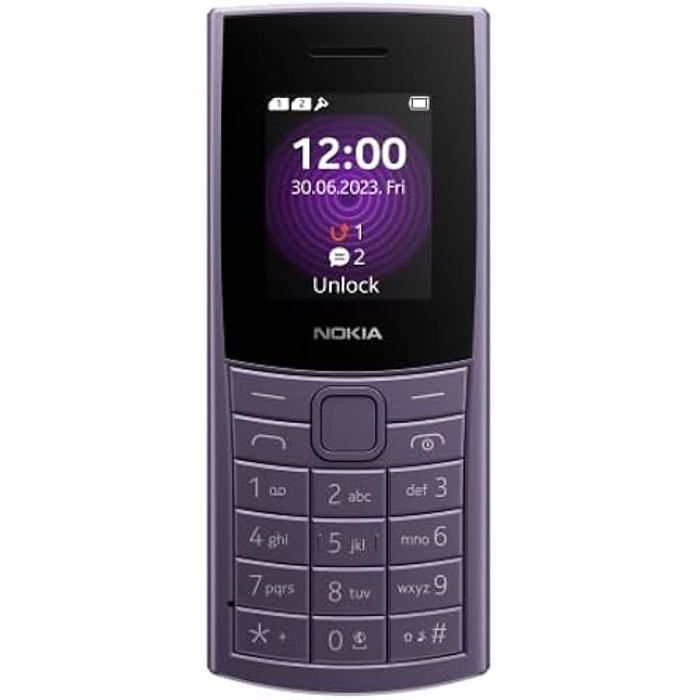 Téléphone Portable Nokia 110 4G 2023 - Dual Sim - Écran 18 - Appareil Photo - Violet
