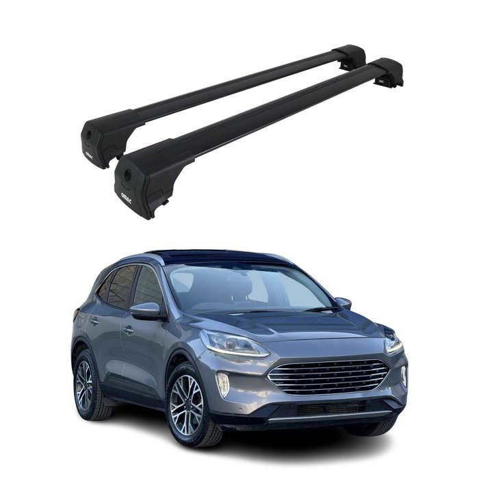 Barres De Toit Transversales pour Ford Kuga 3 CX482 2020-2025 Alu Noir ...