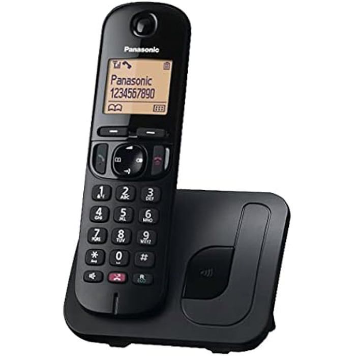 Panasonic KX TGC250 Cordless Utilizzo Semplice Funzione Sveglia e Vivavoce Nero - vue 3