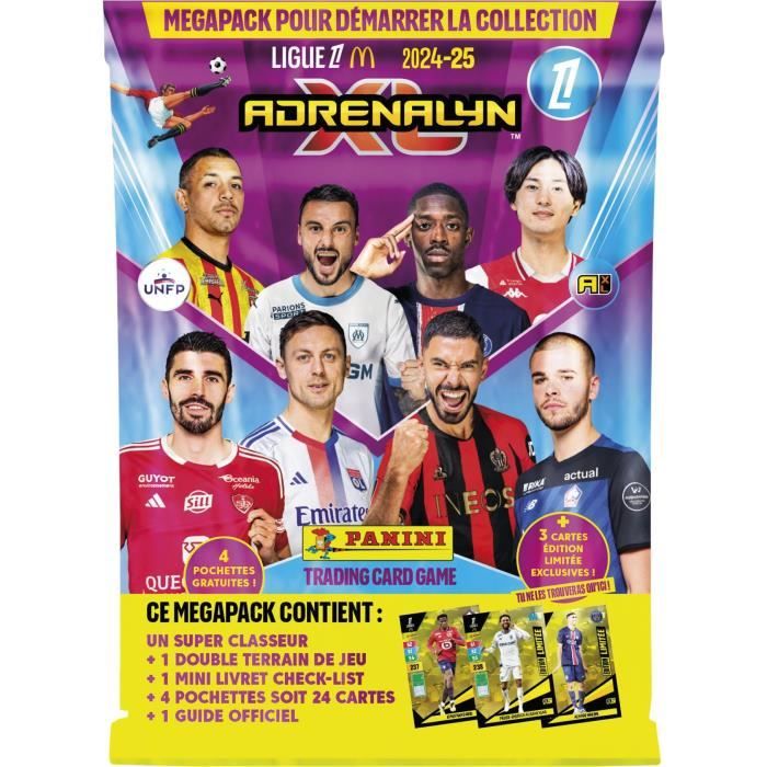 ADRENALYN LIGUE 1 McDONALD' 2024 2025 TRADING CARDS GAME Starter pack 1 classeur + 4 pochettes + 3 cartes édition limitée + Checklist + gameboard + - vue 2