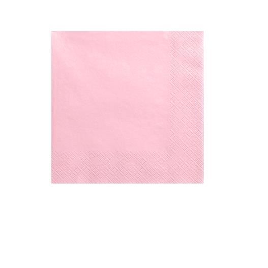 Unique 80071 Lot De 20 Serviettes En Papier Rose Clair 13 Cm