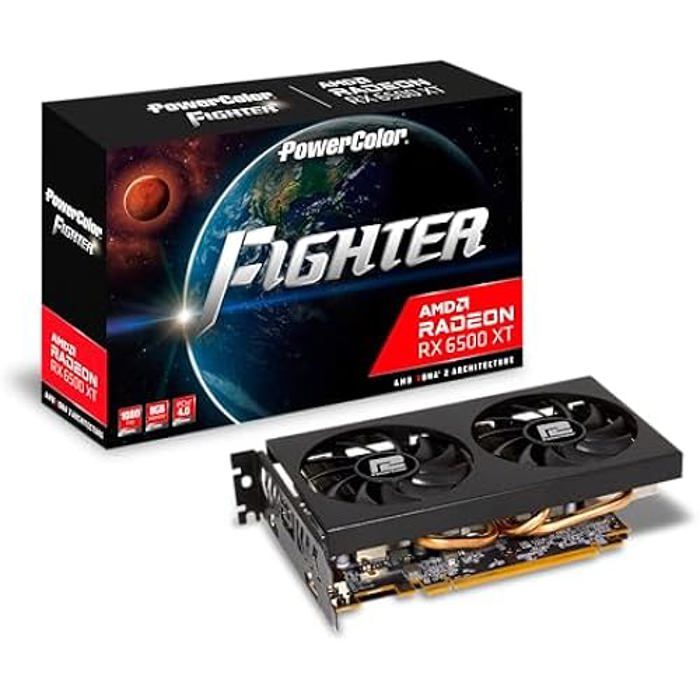 Carte graphique PowerColor Fighter AMD Radeon 6500 XT – 8 Go GDDR6 – Jeu