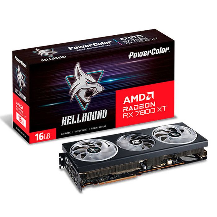 Carte graphique – Powercolor – RX 7800XT Hellhound – 16 Go DDR6 – DirectX 12 – PCI Express 4.0