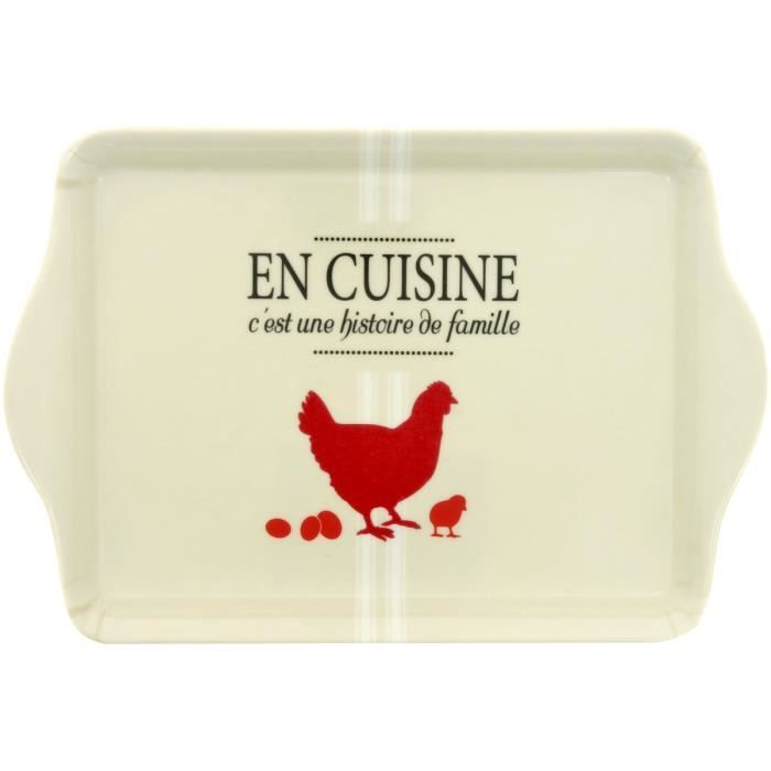 Mini Plateau De Service Zeal 18x14cm à Pois Rouge - Mélamine Sans BPA - Pour Thé, Snacks