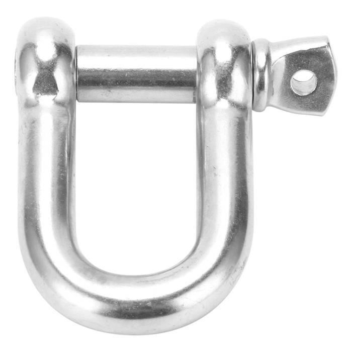 Lot De 4 Anneaux En D (manilles) En Alliage Zinc Noir - Diamètre 3/8" - Marque Uxcell