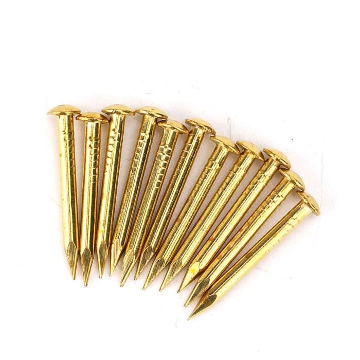 Clous Tapissier Tête Fleur 11mm Hauteur 15mm couleur Bronze par 20 pcs