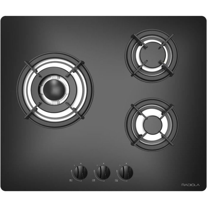 RADIOLA RATG603N Plaque de cuisson Gaz 3 Foyers Largeur (60cm