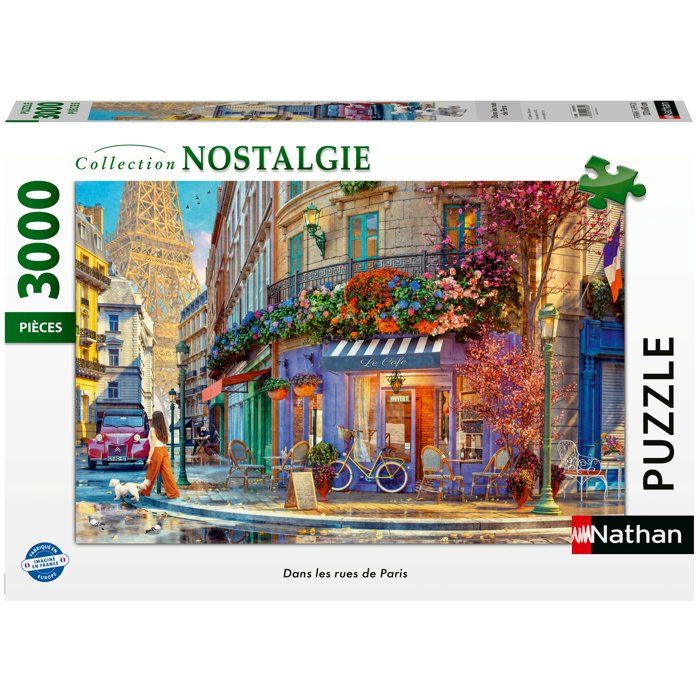 Puzzle 3000 pièces : Dans les rues de Paris Ravensburger Nathan - vue 2