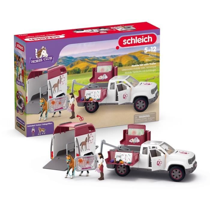 Coffret Vétérinaire mobile avec remorque SCHLEICH 42704 Horse Club