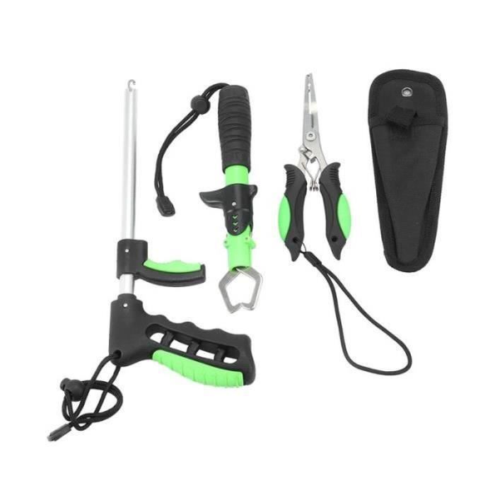 Pince De Pêche Abel #4 Manche Noir Avec Fourreau Cuir - Occasion, Aluminium, Fabriqué Aux USA
