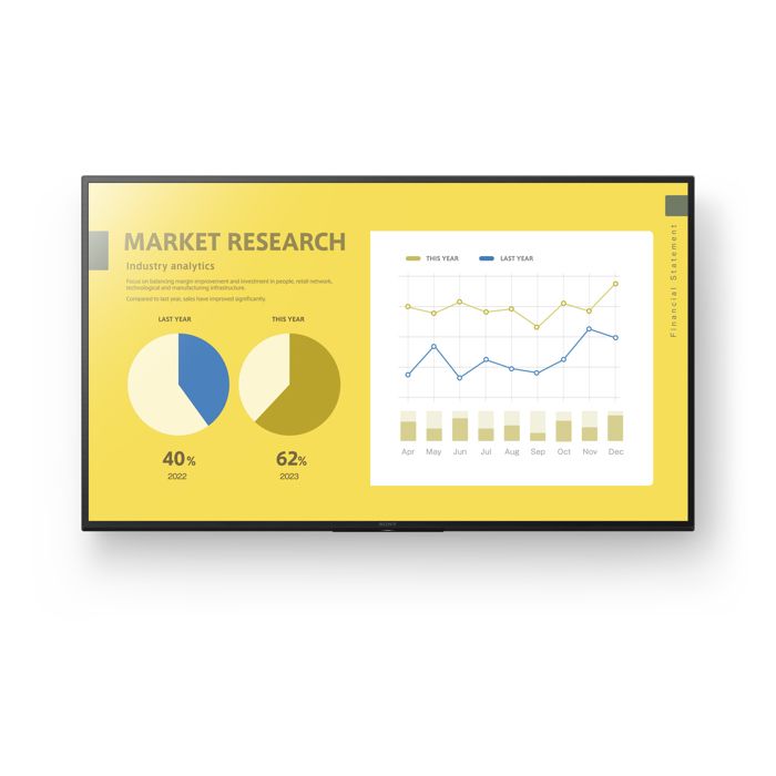 Ecran LCD rétro-éclairé par LED 55 4K - SONY - FW-55EZ20L - Grand angle de vue - Contrôle IP/RS-232C