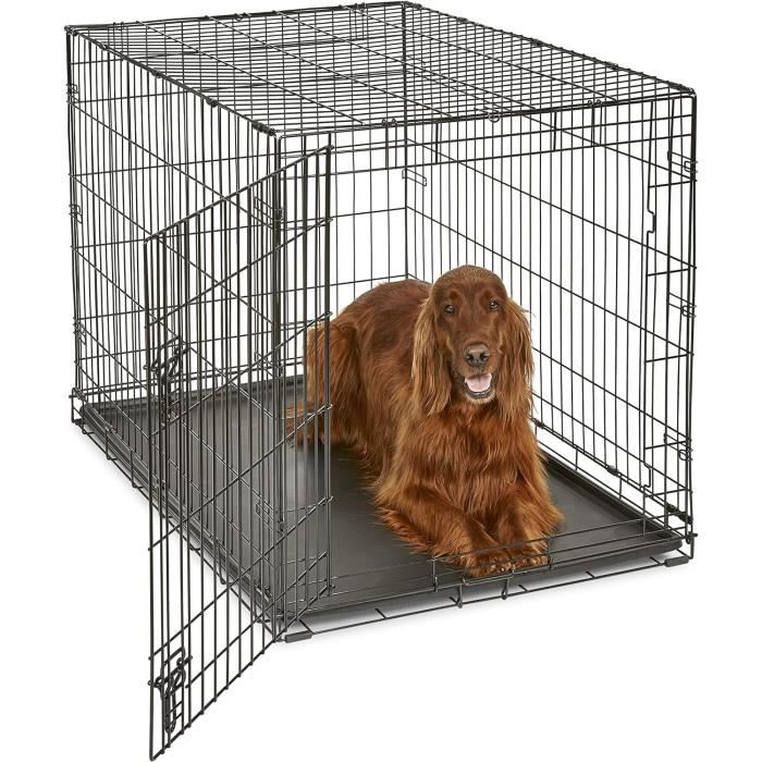 Comparer les prix de New World B42 Cage pour chiens de petite taille, nouvellement améliorée, 106,68 cm, à une porte, comprenant un plateau étanche, 14