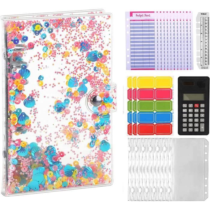 POPETPOP Couverture De Classeur A6 Pvc Transparent Liseré