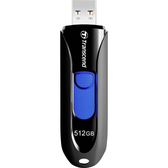 Transcend JetFlash® 790 Clé USB 512 GB noir, bleu TS512GJF790K USB 3.2 (2è gén.) (USB 3.1)