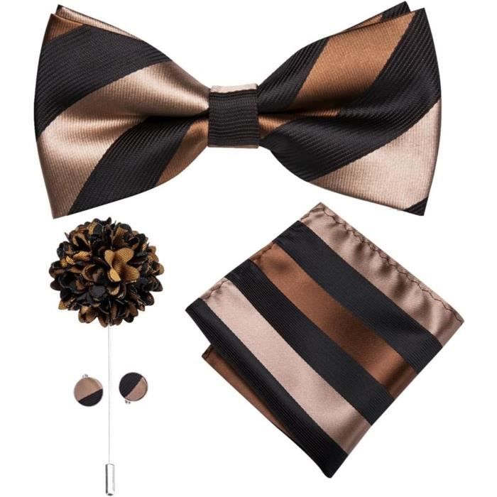 Boutons De Manchette Nœud Soie HONEY BEAR - 15mm, Polyester - Pour Chemise Homme/femme, Cadeau élégant