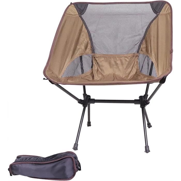 Chaise pliante ultralégère pliable avec sac de transport - Chaise de camping portable