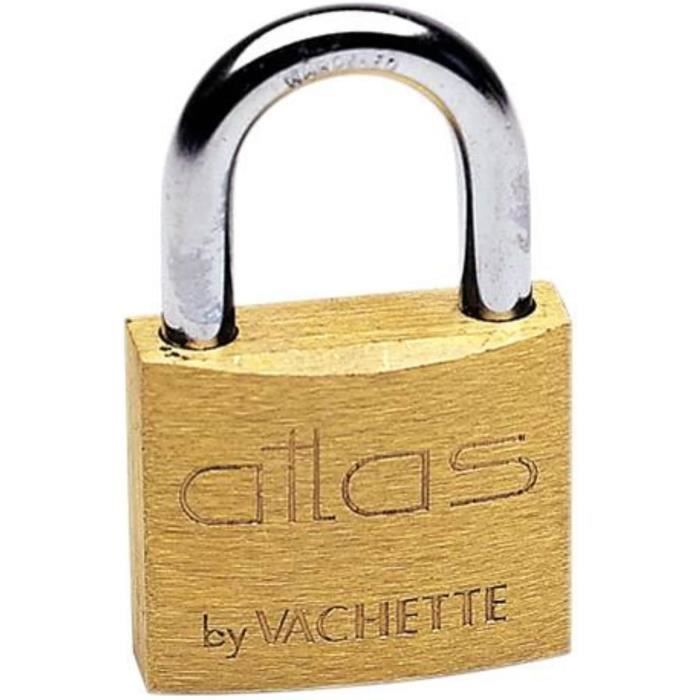 Cadenas Laiton/Alu 43 Mm Double Verrouillage - 6 Clés - Robuste Et Gravable
