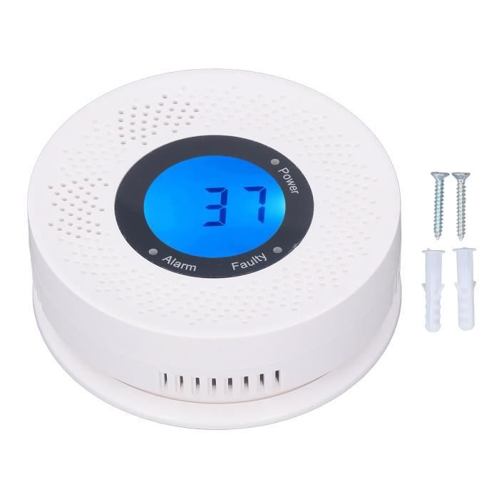 Détecteur CO NEMAXX - Alarme Monoxyde De Carbone - Maison & Caravane - Piles Incluses - Sécurité 24/7