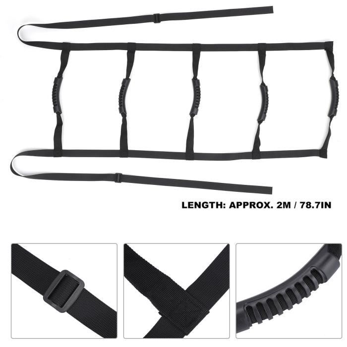 RUIDA Aide à l'échelle de lit Échelle de lit réglable en largeur de 3,8 cm, corde d'assistance pour patient âgé durable