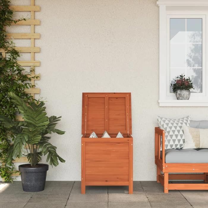 vidaXL Boîte de rangement jardin 50x49x56 5cm bois massif sapin rangement de coussins d'extérieur boîte de 364751