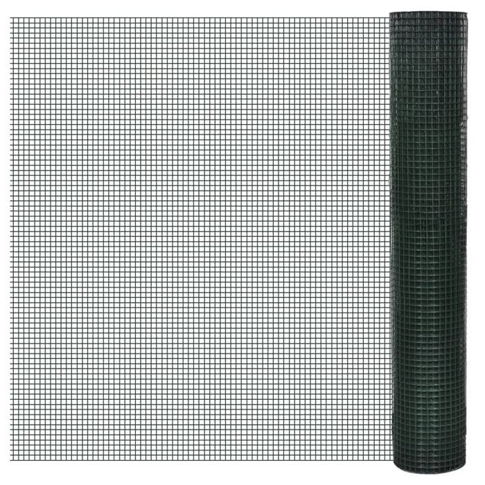 vidaXL Grillage Acier galvanisé et revêtement en PVC 25 x 1 140437