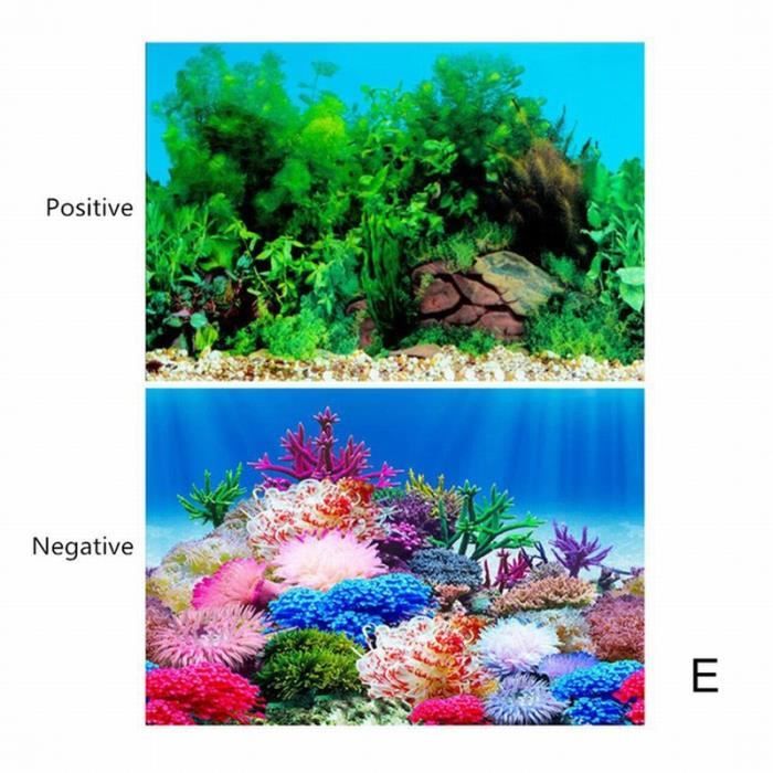 Comparer les prix de Décoration d'aquarium - Autocollant 3D de fond d'aquarium - Paysage océanique - Double face - 50x100cm