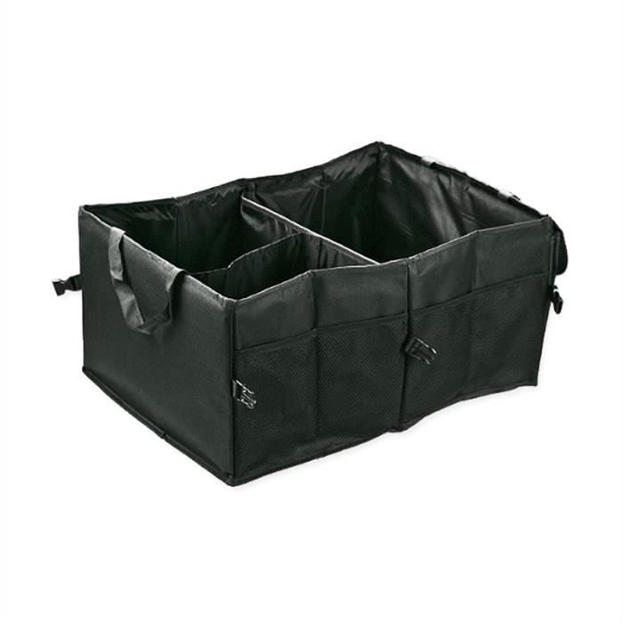 Sac De Rangement Pour Coffre De Voiture L&P - Noir, 48x14x28cm, Bandes Velcro