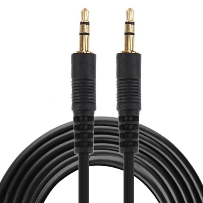 Cable Jack Auxiliaire Aux 3.5mm mâle minifiche stéréo Câble audio