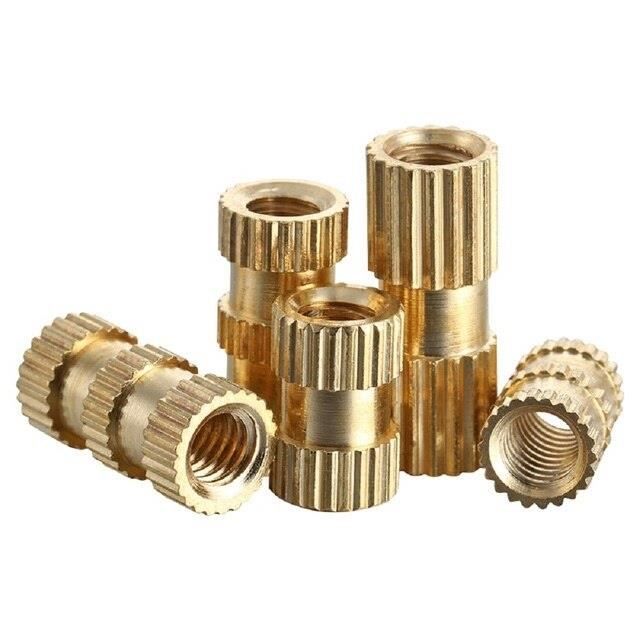 100 écrous Moletés Laiton M6 X 12mm X 8.5mm - Uxcell - Filetage Encastrement