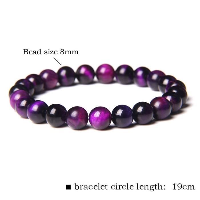 Lot De 2 Bracelets Homme Perles Croix Œil De Tigre & Pierre De Lave 8mm - Style Naturel