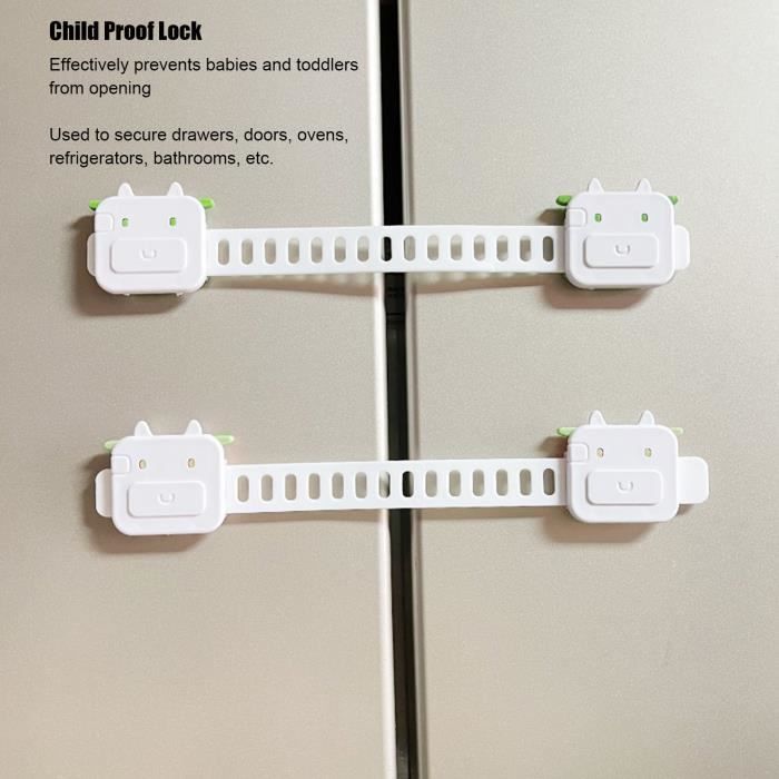 Lot de 2 verrous de sécurité pour porte d'enfant, verrous de poignée pour porte d'animal Lot de 2 verrous de sécurité pour porte d'enfant, verrous de poignée pour porte d'animal