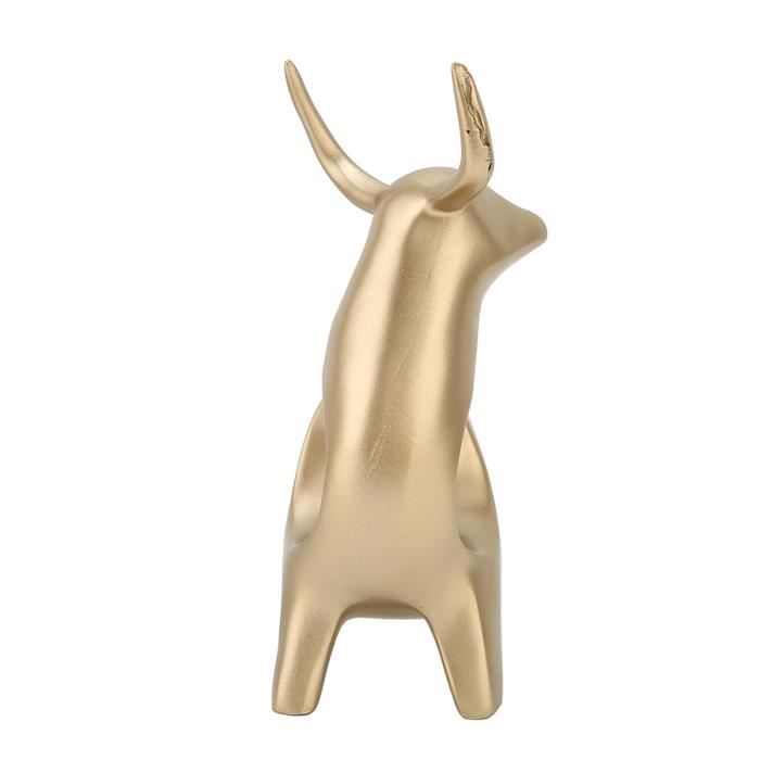 eLymwoo Statue de taureau simple et créative en résine - Cadeau moderne - Décoration d'intérieur - salon, chambre à coucher, salle d'étude, bureau, taureau - Graffiti - Art coloré en résine