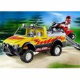 Playmobil - 4228 - Pick-up et quad de course rouge-1
