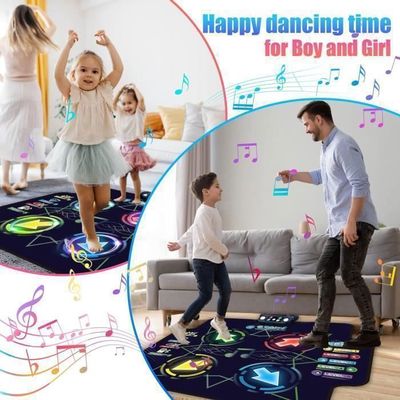 Innedu Tapis De Danse Musical Avec 9 LED, 5 Modes Et 3 Niveaux – Jouet Éducatif Pour Filles 3-6 Ans, Idéal Noël Et Anniversaire