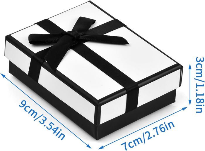 lvzhen Petite boîte cadeau et sac cadeau, 9 x 7 x 3 cm, boîte cadeau pour bijoux et sac cadeau en papier, bracelet, boucles d'oreilles, bagues, colliers, boîte cadeau avec couvercle pour
