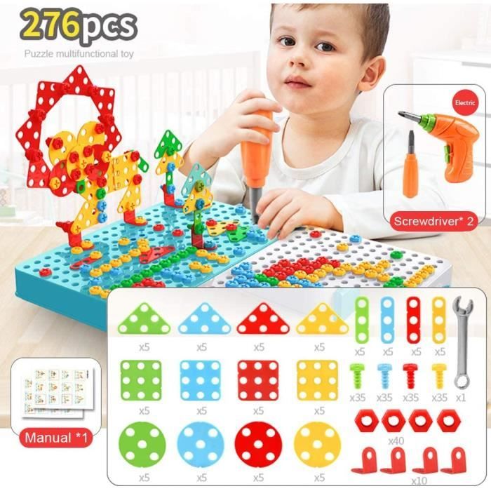 Akokie Mosaique Enfant Puzzle Jeux Enfant 3 Ans 3D Construction Enfant Jeu  les Prix d'Occasion ou Neuf