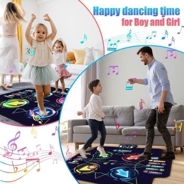 Tapis De Danse Musical Bluetooth Pour Enfants Et Adultes – 7 Modes De Jeu, Haut-parleur Intégré, Surface Antidérapante 100x89 Cm, Idéal Fêtes Et Cadeaux