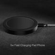 Chargeur rapide sans fil universel pour Samsung S8 S9 5W, chargeur Portable pour IPhone Xs Max XR X 8 Plus Q-2