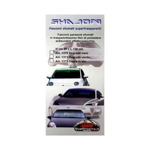 Sunstrip Pare-brise Universel Noir Brillant 140x20 Cm - Bande Anti-soleil Voiture/van