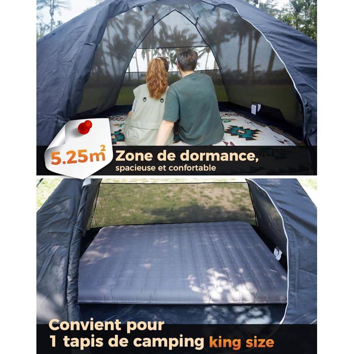 TOMSHOO tente de Camping ultralégère OutdoorBarrac... - Grandado