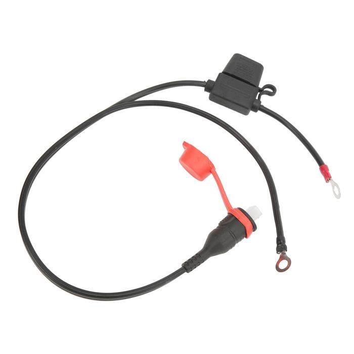 Akozon Câble de connecteur de fusible Fil de Connexion fusionné, Câble de  Charge de Batterie avec Anneaux 1/4'/M6, moto fusibles