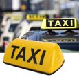 BLANCHE - Panneau de signalisation de Taxi, lampe magnétique de toit de voiture, lumière LED étanche 12V-3