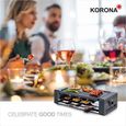 Korona 45070 Raclette Grill pour 8 personnes - grill de table avec 8 casseroles et 8 spatules - plaque grill amovible-3