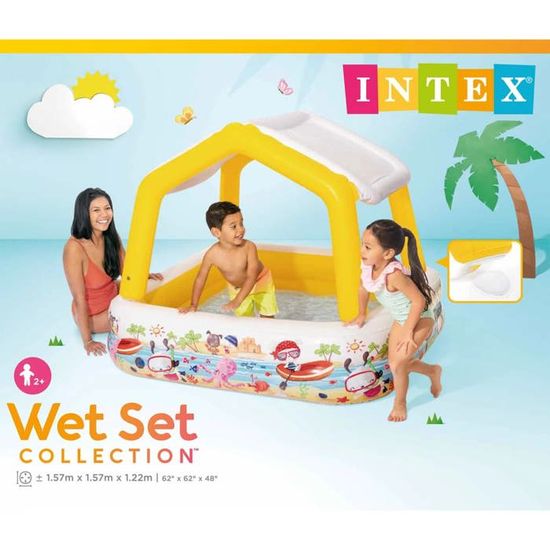 Intex Piscine Ombrelle Aqua 157x157x122cm Cdiscount Jeux Jouets