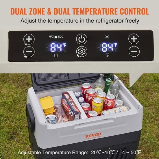 45 L Glacière Électrique Portable VEVOR Réfrigérateur de Voiture